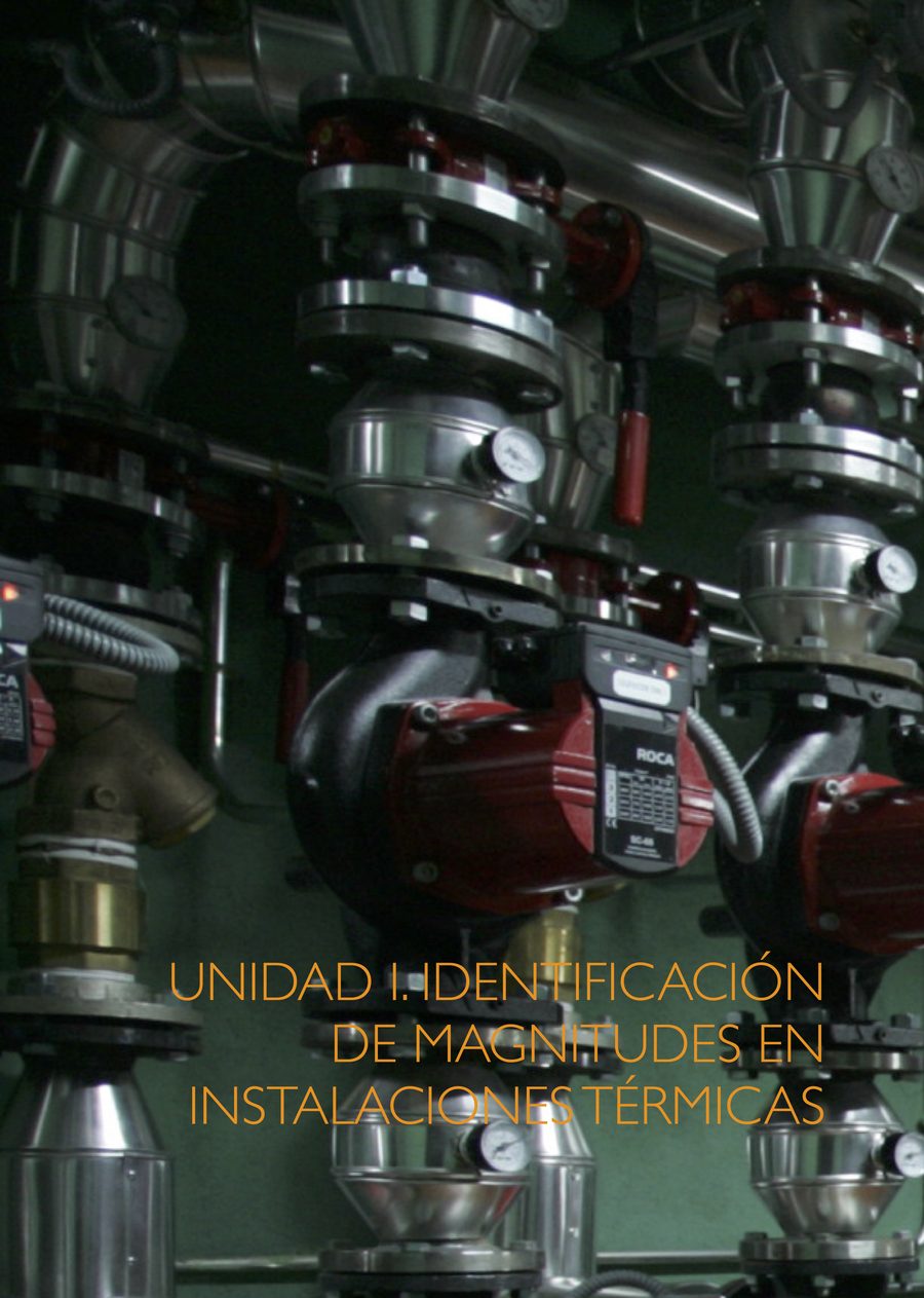 Portada de la Unidad I · Identificación de magnitudes en instalaciones térmicas